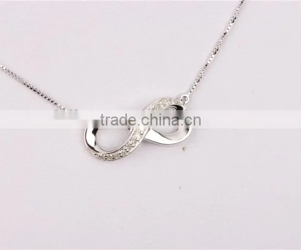 Elegant 925 Silver 8 Shape Pendant Chain 2016 Factory Wholesale photo-3