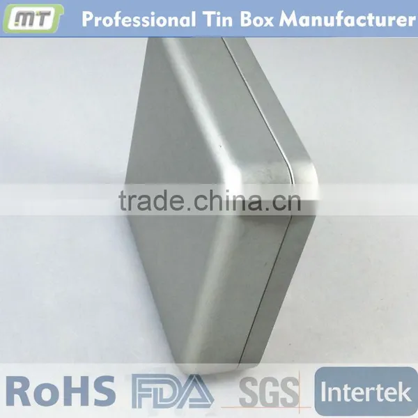 Flat Empty Square Watch Tin Box