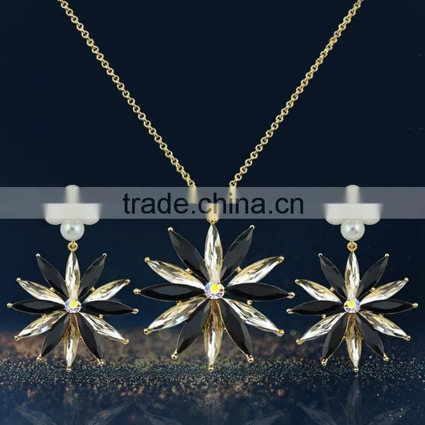 Hot Cheap Wholesale Manufacturers,Gold Jewellery Hot Sale Flower Necklace/Earrings photo-2