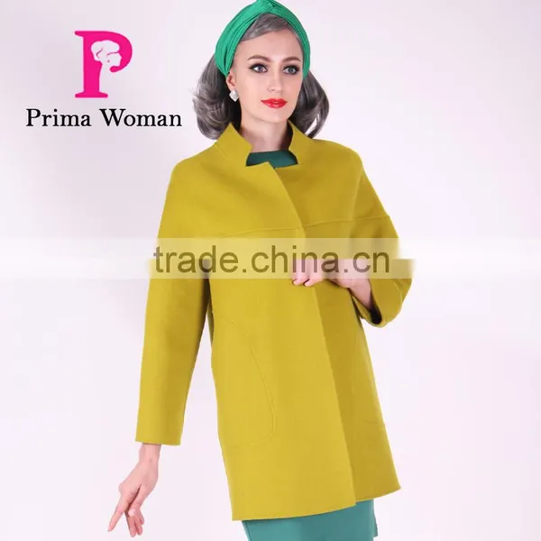 2016 New Design Spring Women Short Slim Fit Wool Coat photo-3