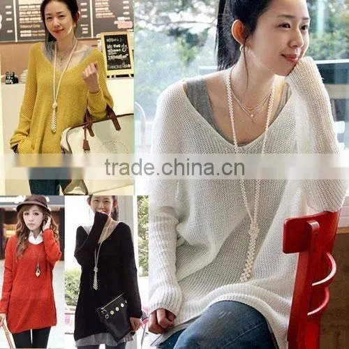 Hot Sale Ladies Loose Knitted Sweater photo-6