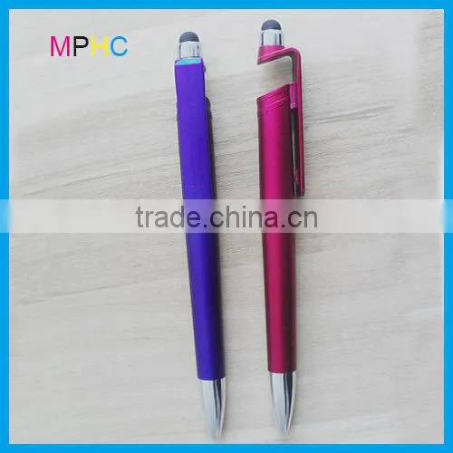 Multifunction 3 in 1 Plastic Ballpoint Pen Screen Touch Pen With Phone Stand photo-2