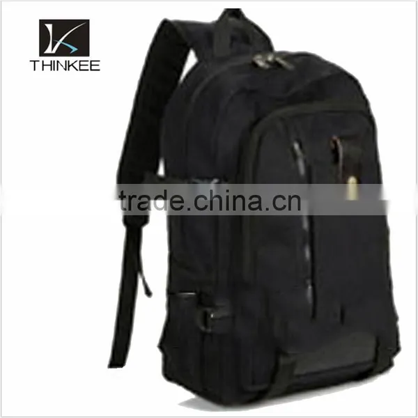 Canvas School Laptop Backpack Simple Light Travelling Backpack photo-2