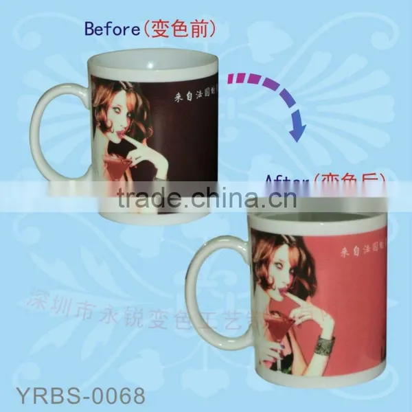 New Heat Sensitive Color Changing Coffee Mug | Good Gift Idea | Smiley Magic Mug 11oz Black... photo-6