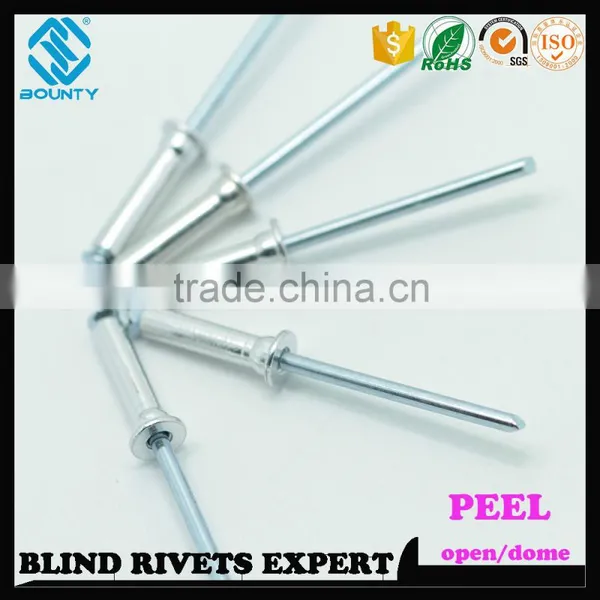 HIGH QUALITY OPEN END FACTORY BUTTON HEAD AL/ST PEEL RIVETS photo-6
