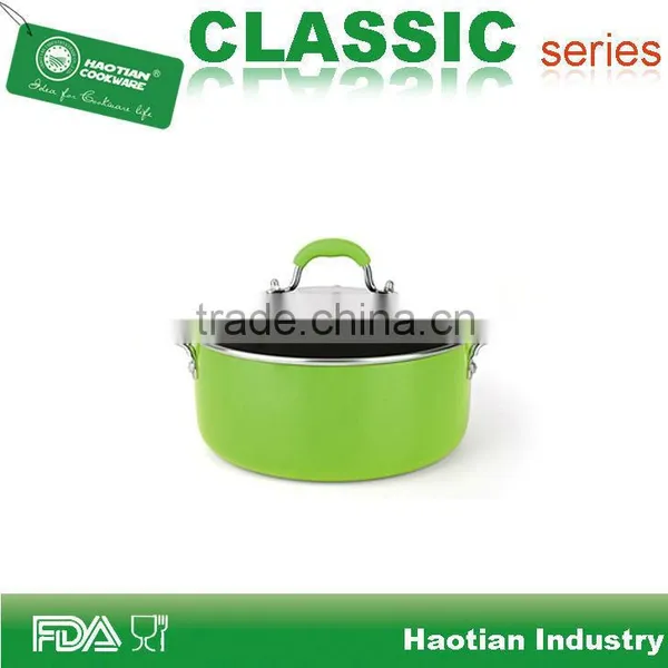 Non Stick Coated Aluminium Cooking Pot With Two Ears