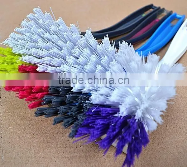 Colourful Plastic Long Handle Holloware PP Bristle Cleaning Dish Brush photo-2