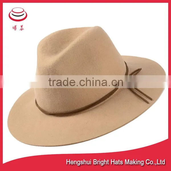 100% Wool Felt Hat Fashion Custom Wool Felt Fedora Hat photo-2