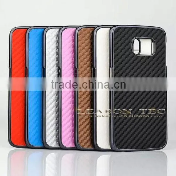 Cheap Price Factory Deliver Hard PC Carbon Fiber Pattern Back Cover for Samsung Galaxy S6 Case