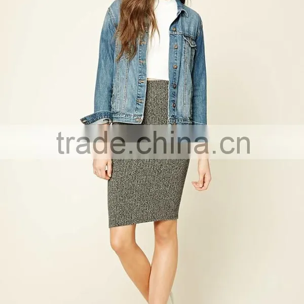 New Arrival Elegant Bodycon Mature Lady Pencil Midi Skirt photo-4