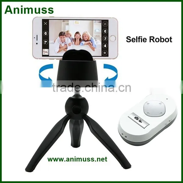360 Degrees Remote Control Rotation Panorama Shooting Auto Face Tracking Selfie Robot Compatible for Iphone Ios Android photo-3
