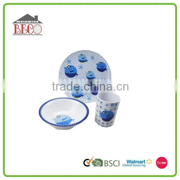 Lovely Fine Children Dinner Set, Melamine Dinner Set Brands, New Design Unbreakable Melamine 5pcs Children Dinner Set photo-3