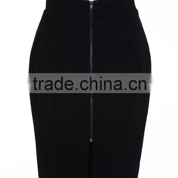 European Style Black Short Pencil Skirt photo-2