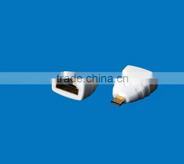 2016 High Quality HDMI Female to Micro HDMI Male Adapter White Color photo-2