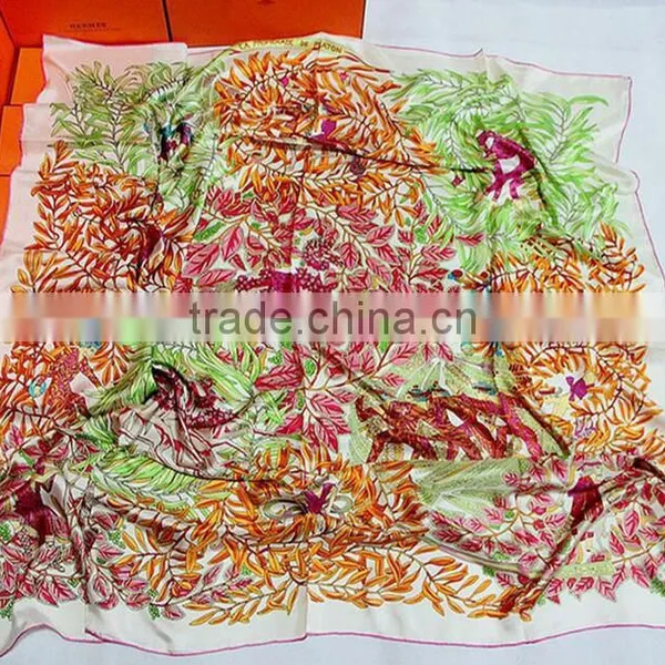 100% Silk Scarf With Golden Color for Women photo-2