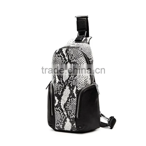 Factory Fashion Design Genuine Leather Chest Bag Shoulder Bags for Man photo-2