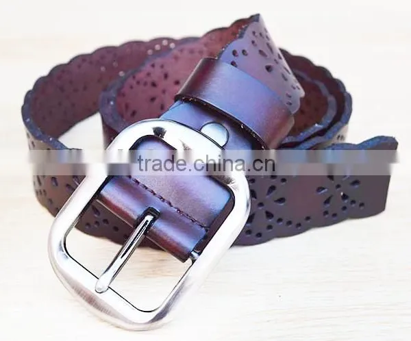 Fashionable Ladies Leather Belt Cowhide Belt Real Leather Lady Belt