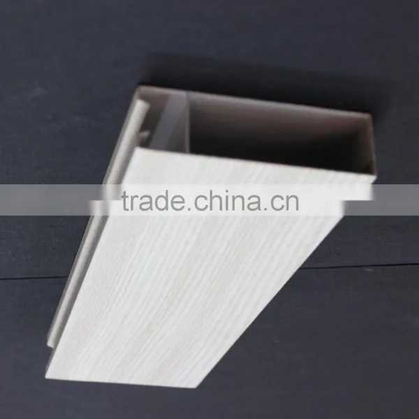 Good Hardness Wood Grain Suspended Metal Strip Ceiling Aluminum Square Tube Screen Ceiling Tiles photo-3