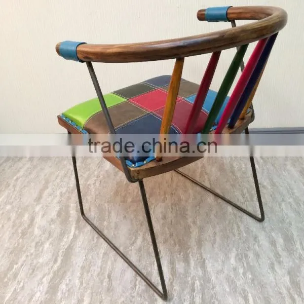 2015 New Design Modern Metal and Wood Arm Fast Food Restaurant Chairs and Tables photo-2