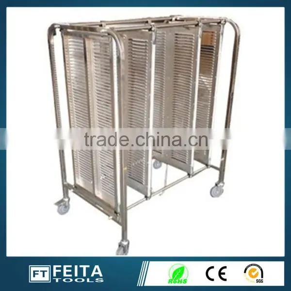 Pcb Storage Cart /stainless Steel ESD Hand Trolley With 4 Wheels photo-5