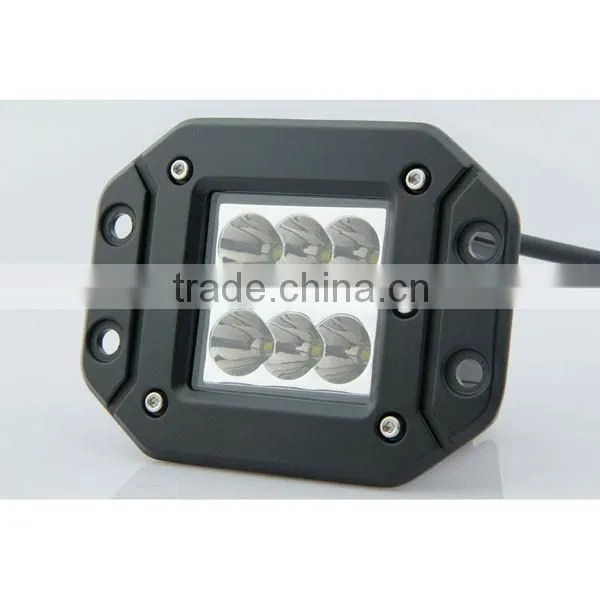 12V 24V Flush Mount 18W Led Work Light With Sopt/Flood Beam for Jeep Wrangler, SUV, Truck photo-3