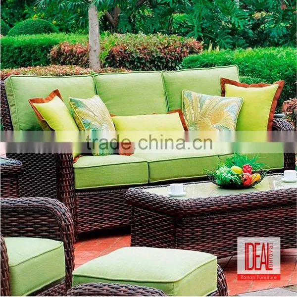 Luxury Round Rattan Outdoor Sofa Set and Wicker Garden Furniture Set photo-2