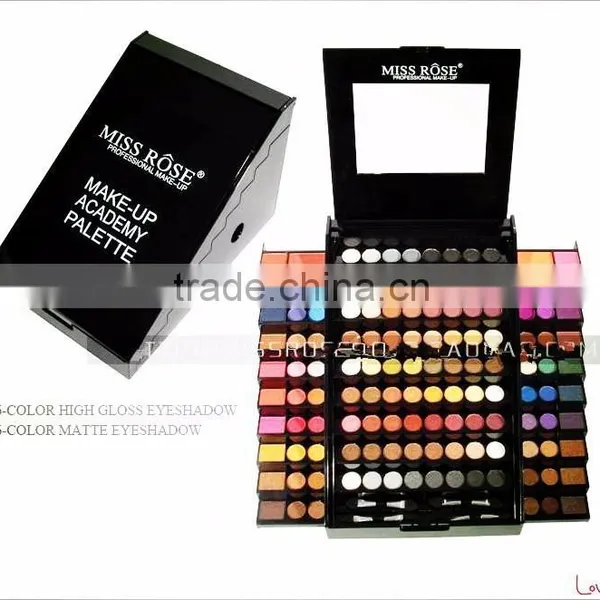 Miss Rose Pro Miss Rose 76 Glitter and 56 Matte Color Hard Case Cheap Eyeshadow Palette photo-2