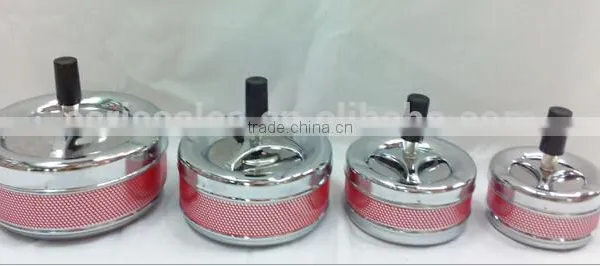 Assorted Color Spinning Push Down Metal Cigarette Ashtrays photo-4