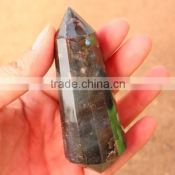 Quartz Crystal Labradorite Vogel Points Wholesale photo-2