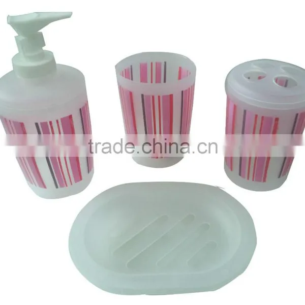 Colourful 4pcs Plastic Bathroom Set China photo-4