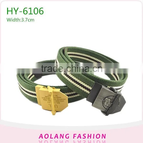 Multicolor Stripe Fashion Polyester Webbing Belt photo-2