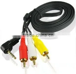 angle AV Cable 3.5mm Male to 3 RCA Male AV Adapter Cable