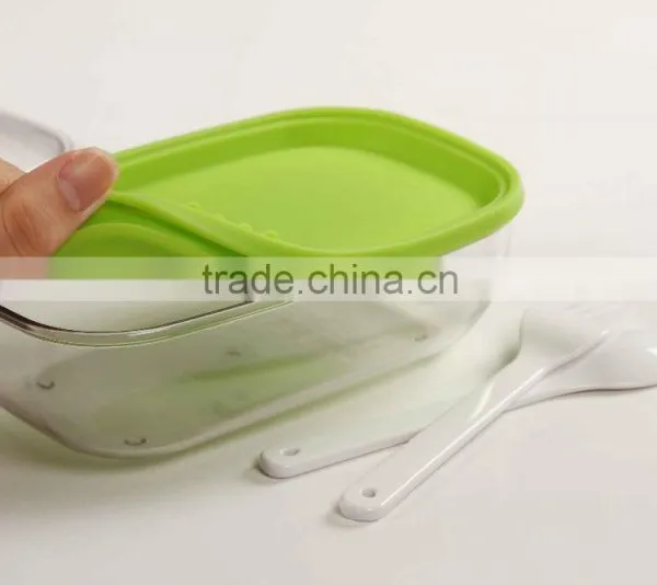 BPA Free Plastic Lunch Box With Silicone Inner Lid for Children photo-5
