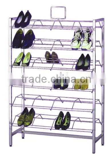 Floor Standing Tube Display Shelf Metal Clothes Drying Display Rack HSX-111 photo-4