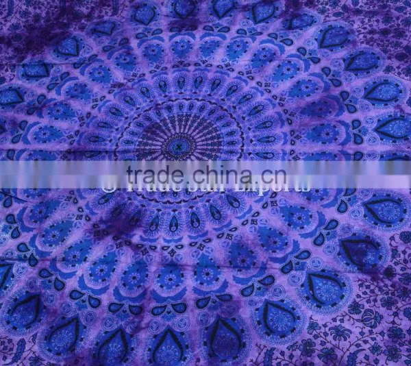 Twin Size Tie & Dye Indian Mandala Hippie Home Decor Wall Art Bohemian Wall Hanging Tapestry photo-3