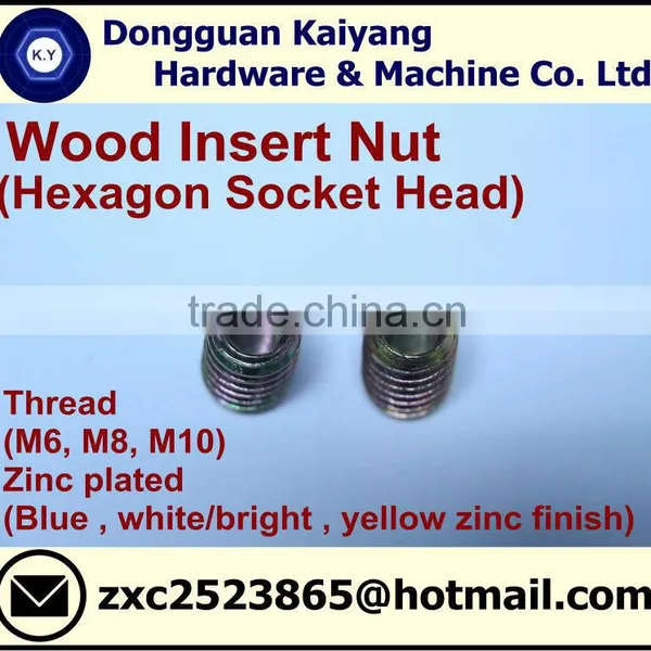 Insert Nut/ Wood Insert Nut / Hex Socket (Furniture Fastener); M6, M8, M10 photo-2