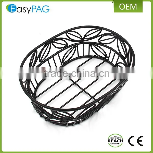 Wholesale Cheap Price Leaves Shape Carbon Steel Metal Wire Bread Basket photo-2