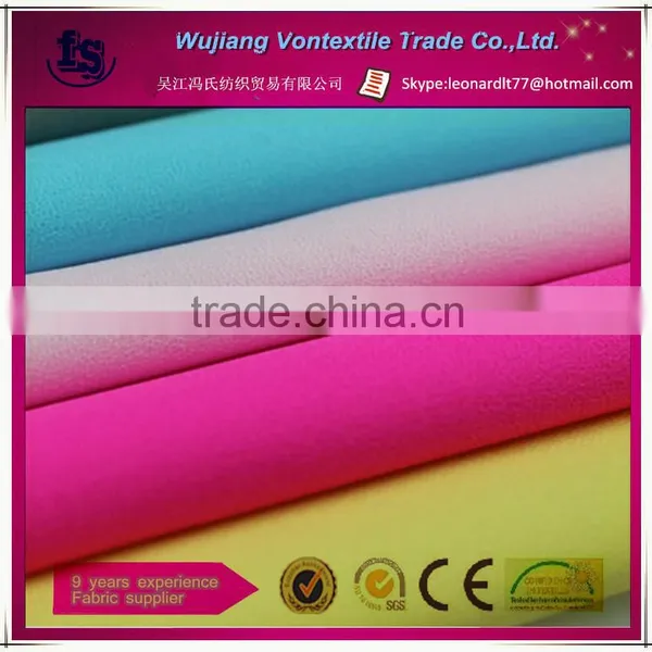 Hot Selling High Quality Soft 75d Spandex Moss Crepe Fabric for Dress,fashion Cloth,sportswear,etc