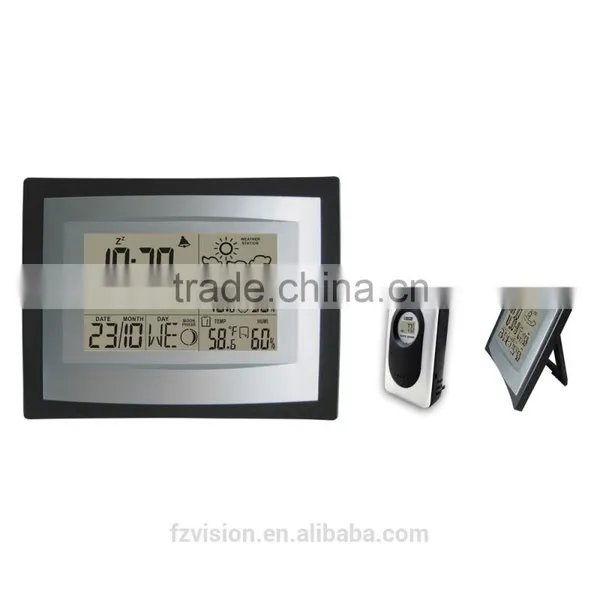 Wireless Weather Station With 3 Sensors , Wall/Table Clock Weather Station, Weather Station Hygrometer as a Gift photo-2