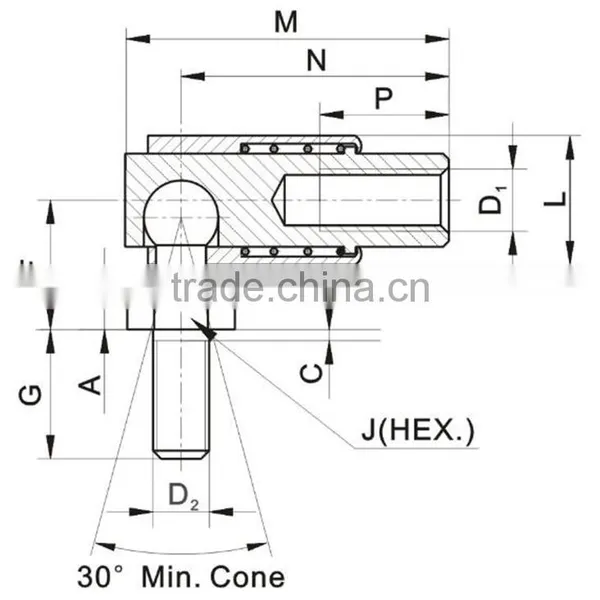 Push Pull Cable End Fittings Ball Joints QD Series photo-3