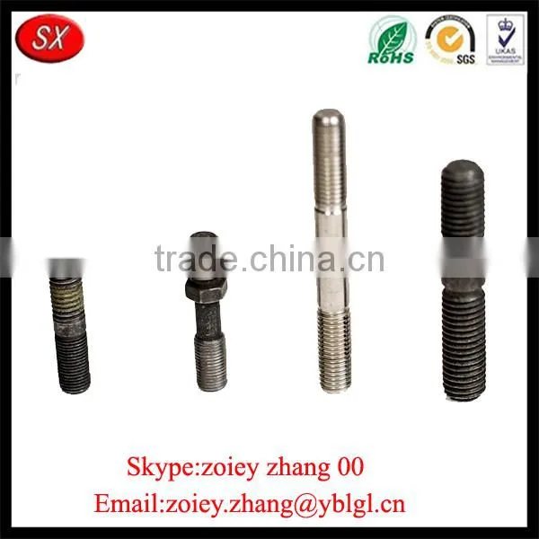 High Precision Carbon Steel Blacken Double Thread End Screw Rod photo-3