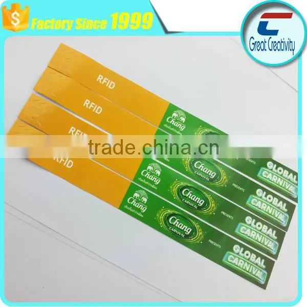 Eco-friendly 13.56Mhz RFID Kids Paper Wristband / Bracelet for Amusements photo-4