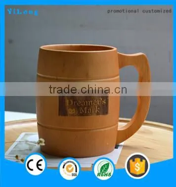 2015 New Product Suction Originality Wood Tea Wooden Round Cup photo-5