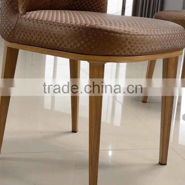 High Quality Woodgrain Stainless Steel Leather Dining Chair LQ-QT200 photo-5