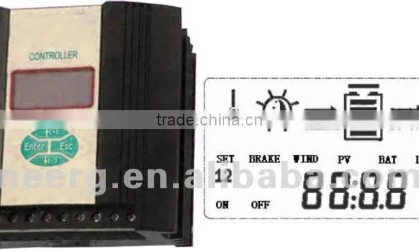 200w Off-grid Hybrid Wind Solar Charge Controller With LCD Display