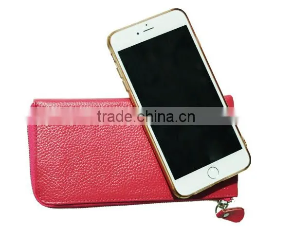 Trade Assurance Supplier Leather Wallet Clutch Mobile Phone Pouch Ladies Clutches Coin Purse photo-4