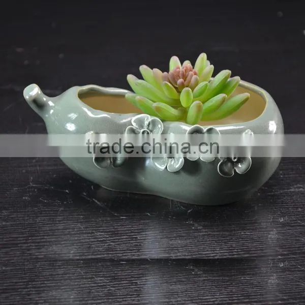 Factory Ceramic Handmade Flower Pot for Garden Plant Decoration photo-3