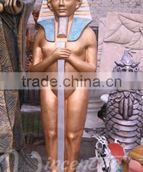 Outdoor Decoration Antique Famous Sculpture Egyptian Fiberglass Pharaoh Statues photo-3