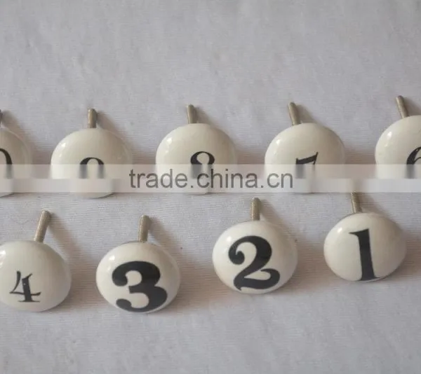 Latest Design Hand Painted Numeric Kitchen Cabinet Knobs photo-2