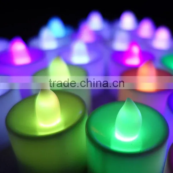 Hot Wholesale Wedding Decoration Mini Colorful Changing Fickering LED Romantic Candle Light photo-4